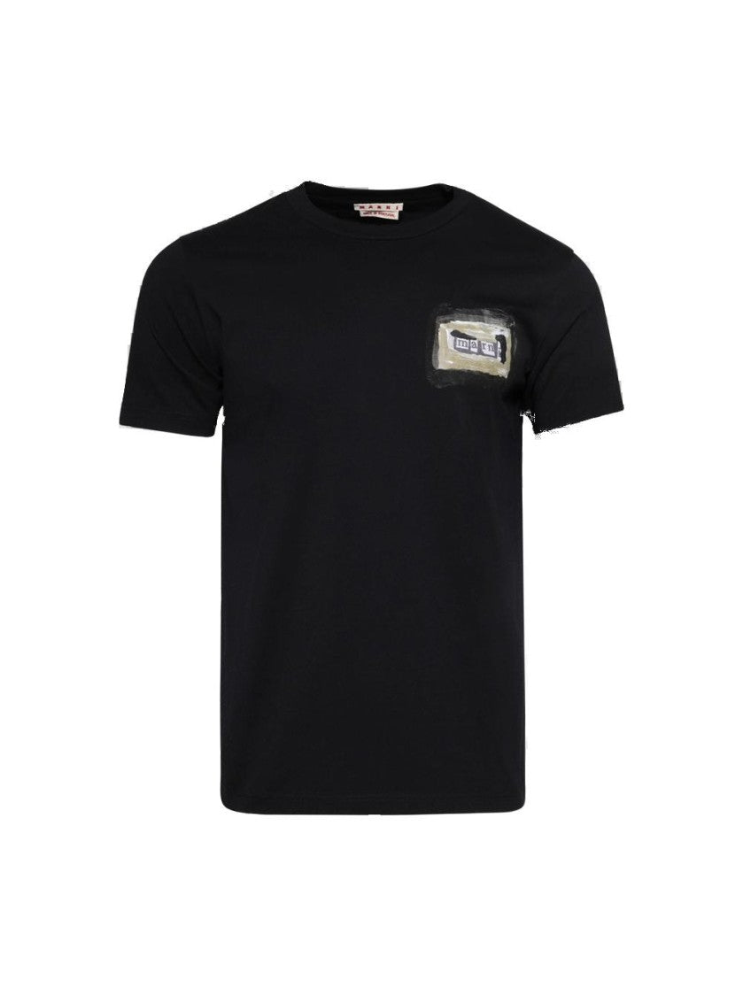 Marni Black Cotton Knit T-Shirt