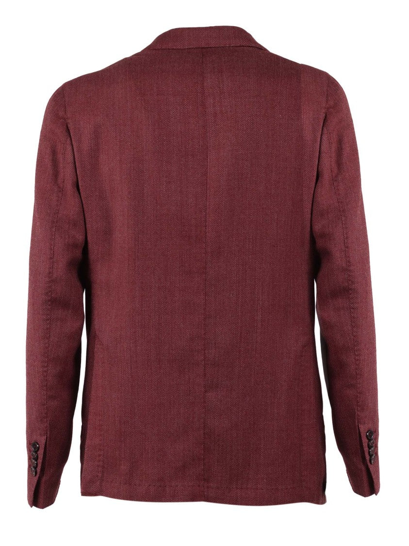 Brando-Lubiam Burgundy Tailored Drop S Blazer