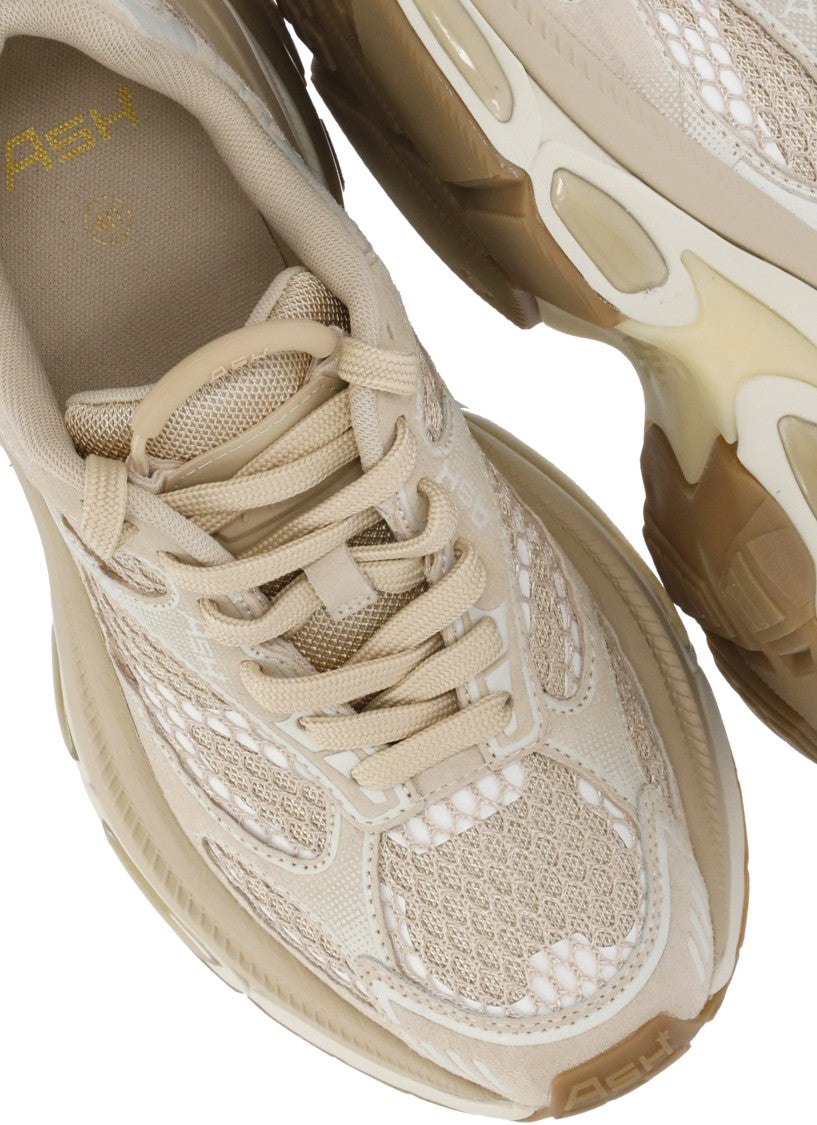 Ash Beige Dragon Contrasting Details Sneakers