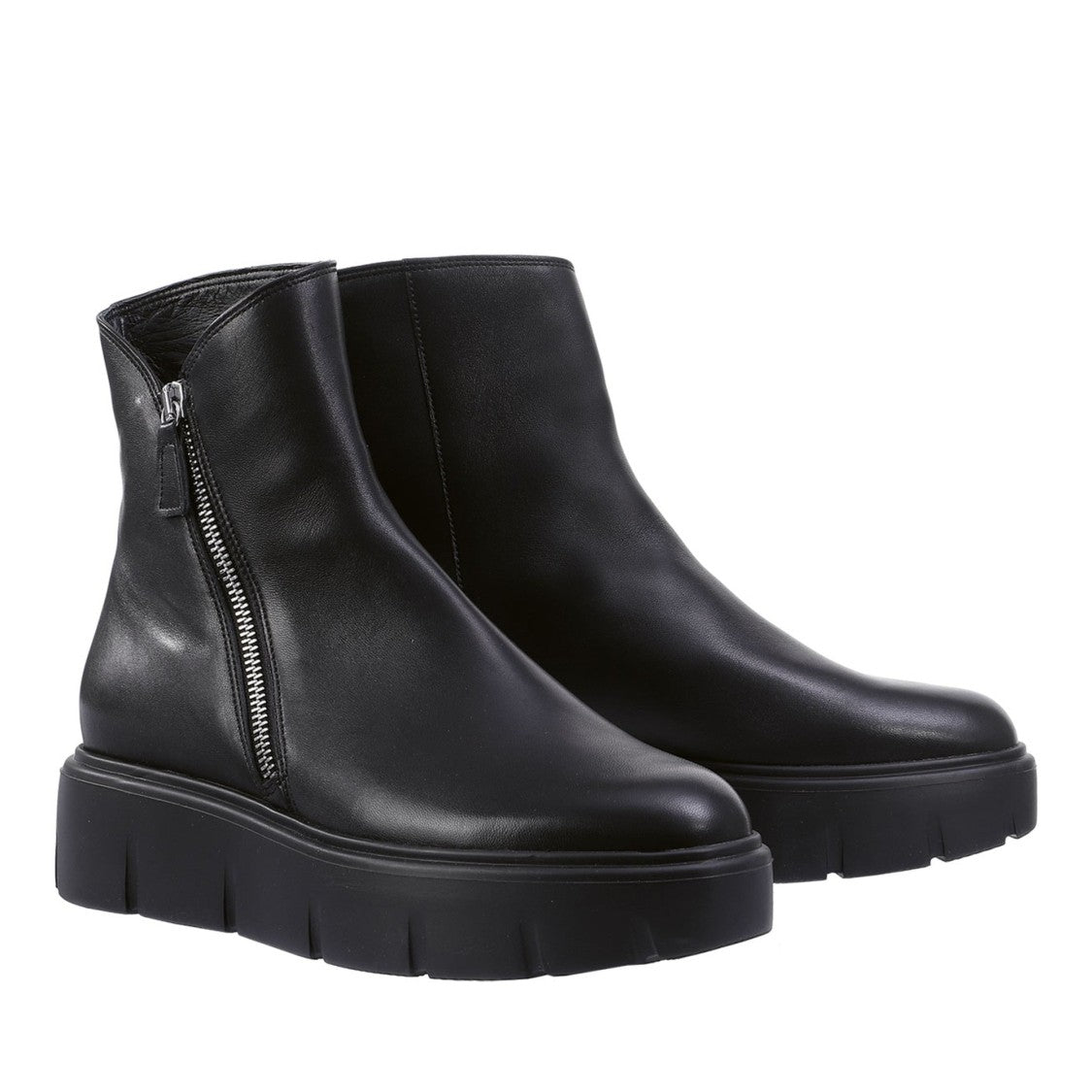 Högl Black High-Performance Chunky Sole Leather Ankle Boots