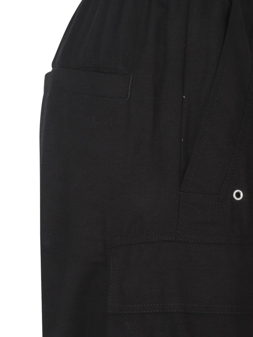 Rick Owens Wide-Leg Cargo Pants With Drawstring Waist