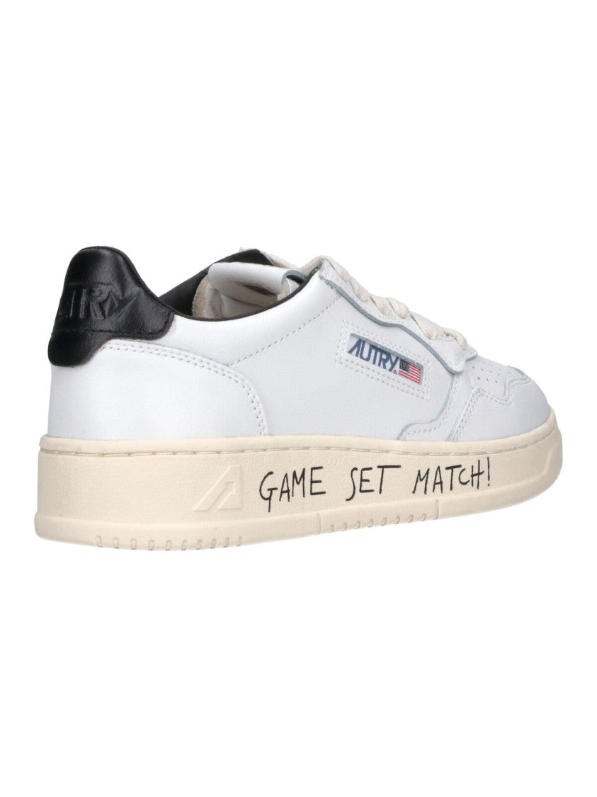 Autry White Medalist Leather Sneakers