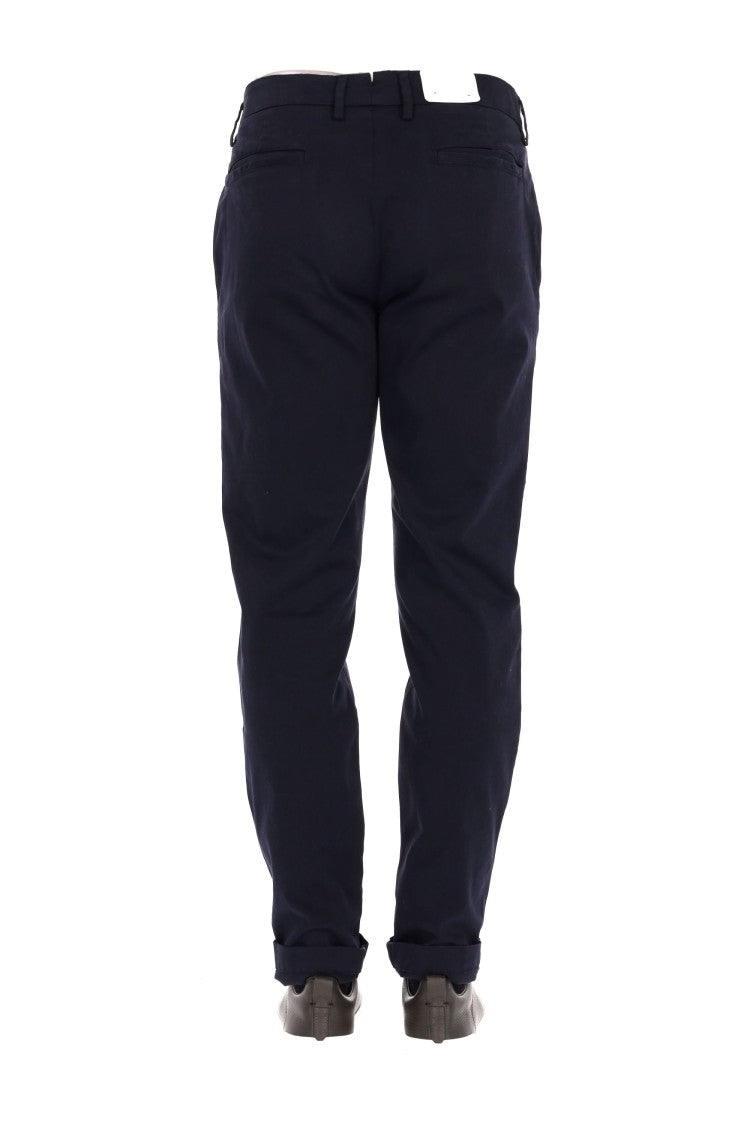 Eleventy Peach-Hand Cotton Chino Trousers