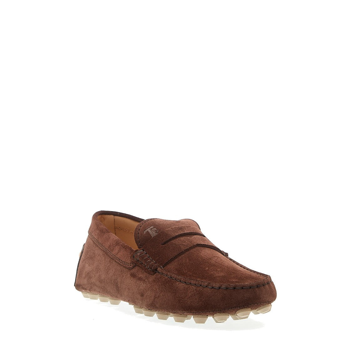 Tod's Bubble Moccasin In Brown Suede