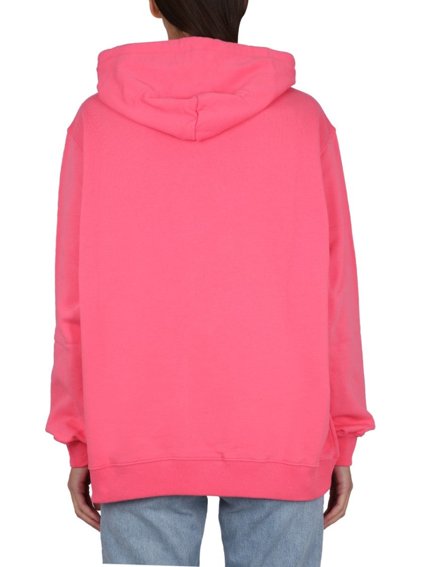 Msgm Vibrant Sweatshirt With Drawstring Hood And Playful Graphic