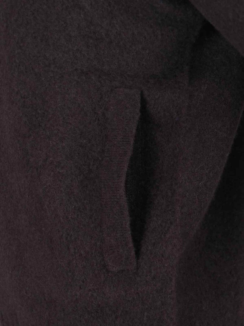 Drumohr Classic Knit Brown Sweater With Ribbed Details