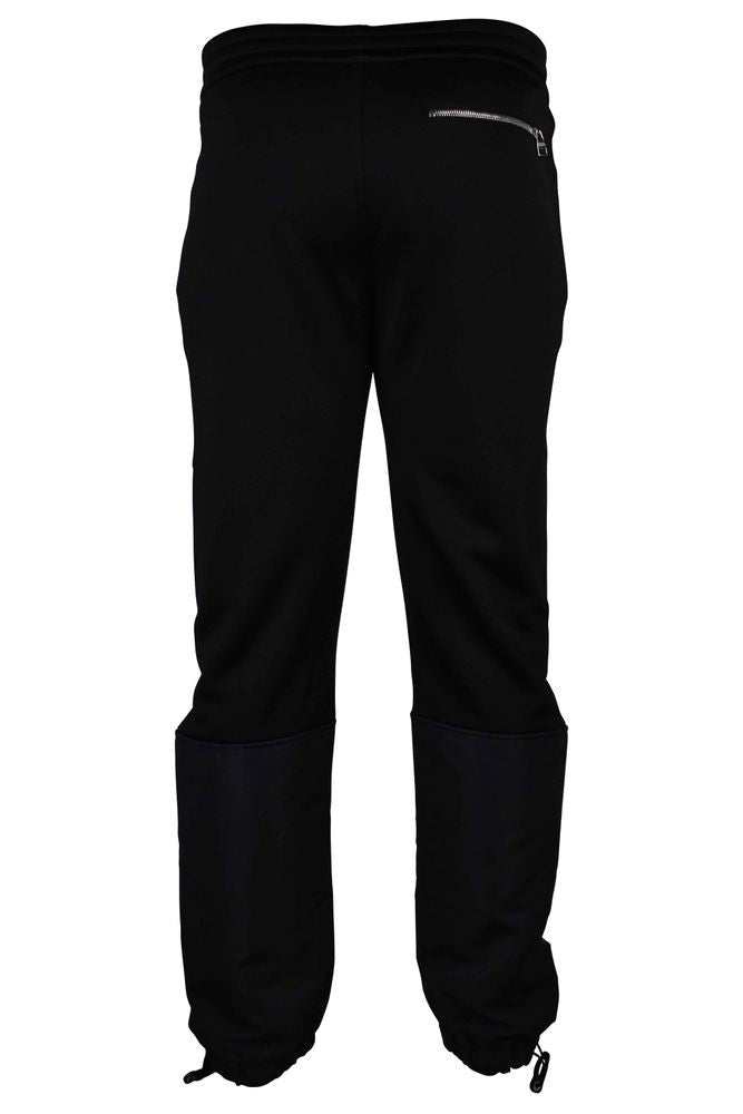 Alexander Mcqueen Black Viscose Jogging Pants With Polyamide Inserts
