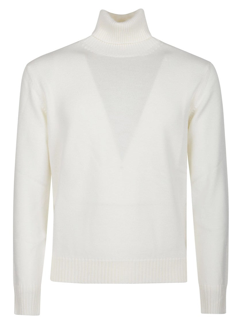 Ballantyne Merino Wool Turtleneck Sweater With Ribbed Details