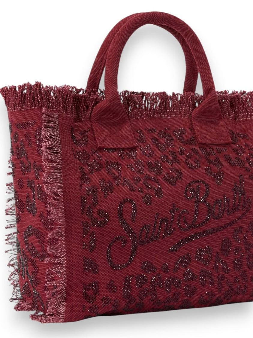 Mc2 Saint Barth Red Vanity Cotton Shoulder Bag