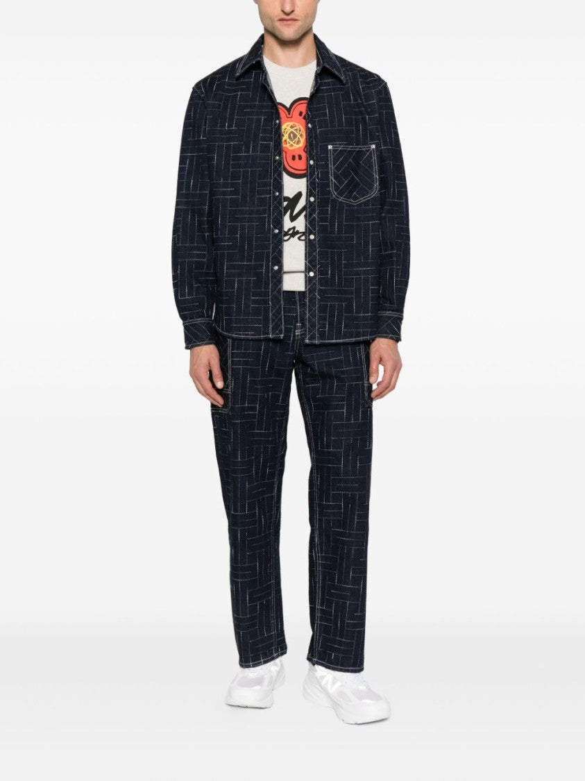 Kenzo Grey Flower Graphic Cotton Sweater