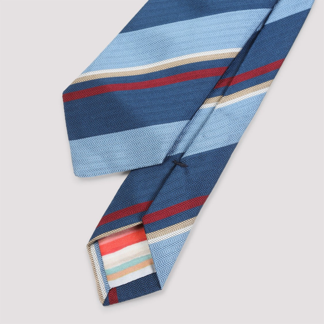 Paul Smith Slim Silk Tie With Diagonal Stripes