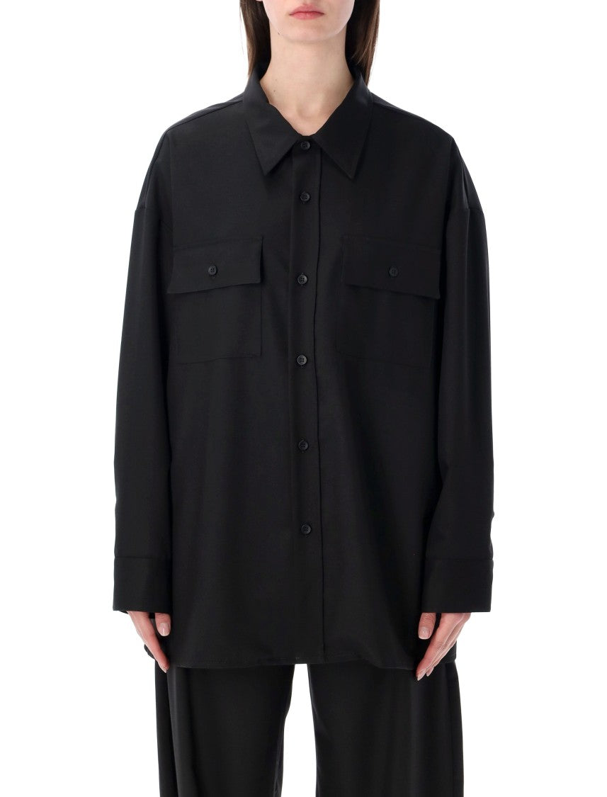 The Latest Oversized Shirt With Flap Chest Pockets