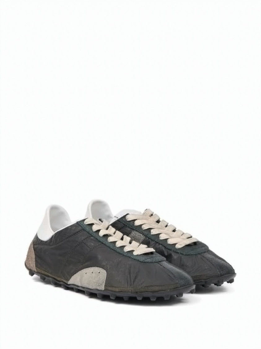 Maison Margiela Low-Profile Sneakers With Polyester And Suede Overlays