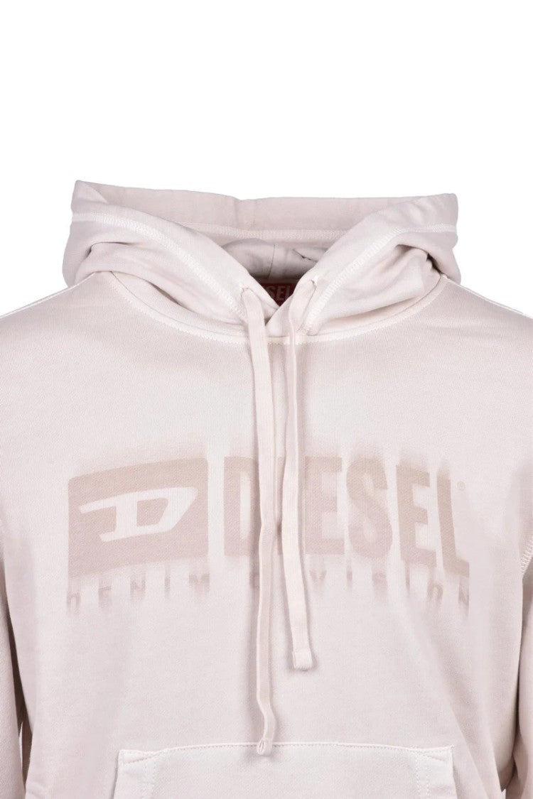 Diesel Beige Cotton Men's Hoodie