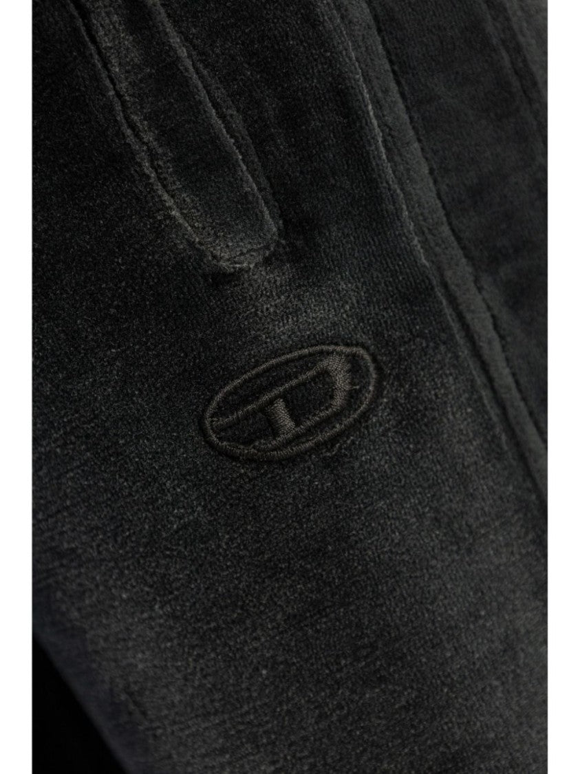 Diesel Velvety Trousers With Elastic Waistband