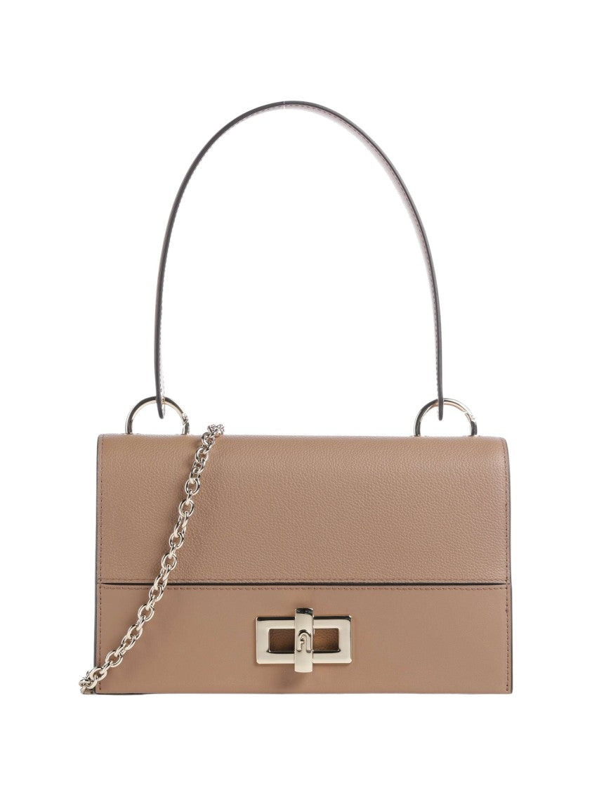Furla Amelia M Crossbody Grained Leather Shoulder Bag