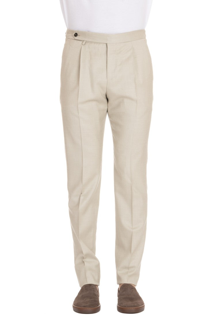 Pt Torino Wool-Silk-Linen Gentleman Fit Trousers
