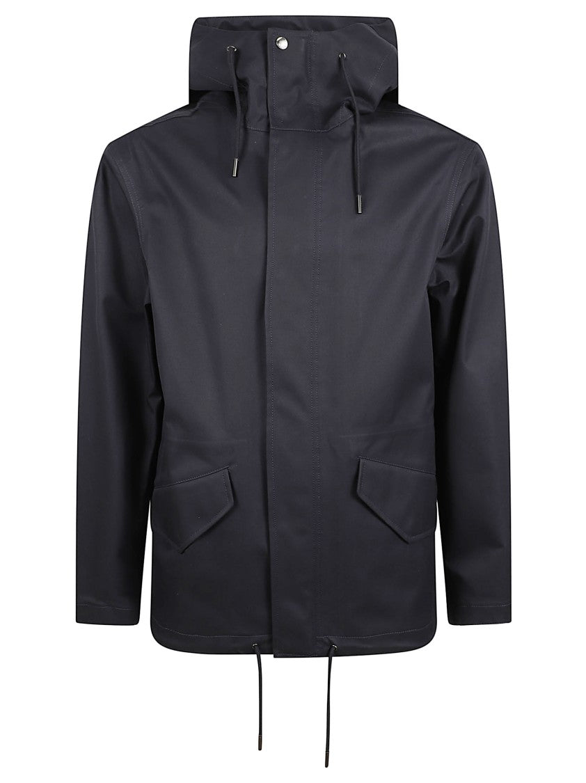 Burberry Navy Blue Jacket With Adjustable Hood