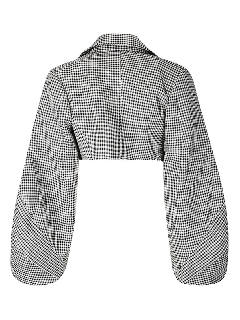 Comme Des Garçons Asymmetric Wool Jacket With Cropped Fit