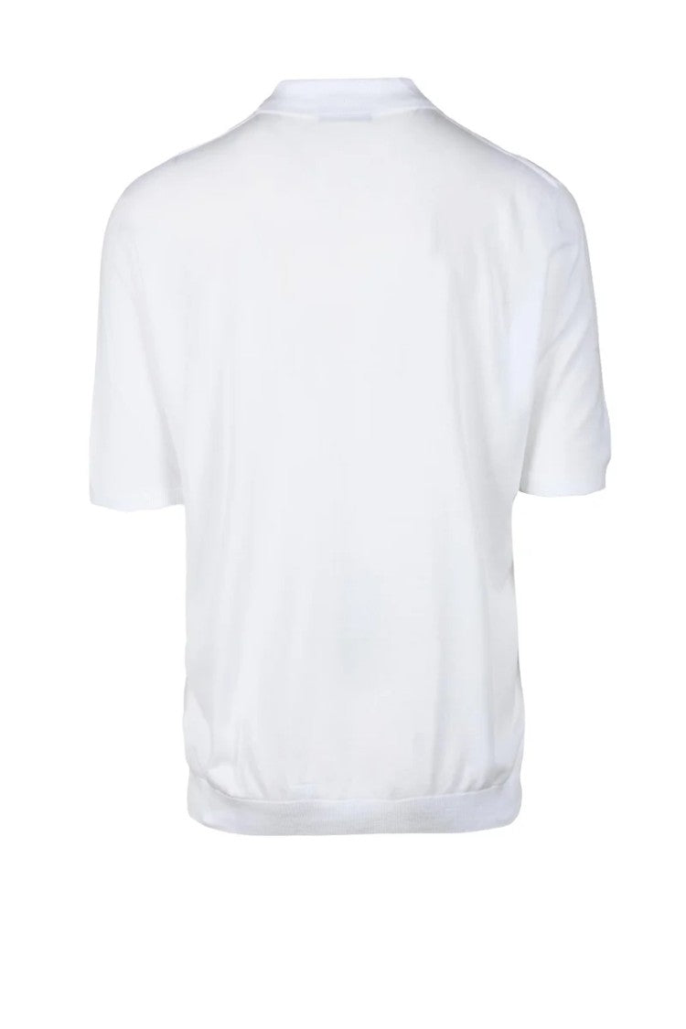 Hawico White Cotton Knit Polo