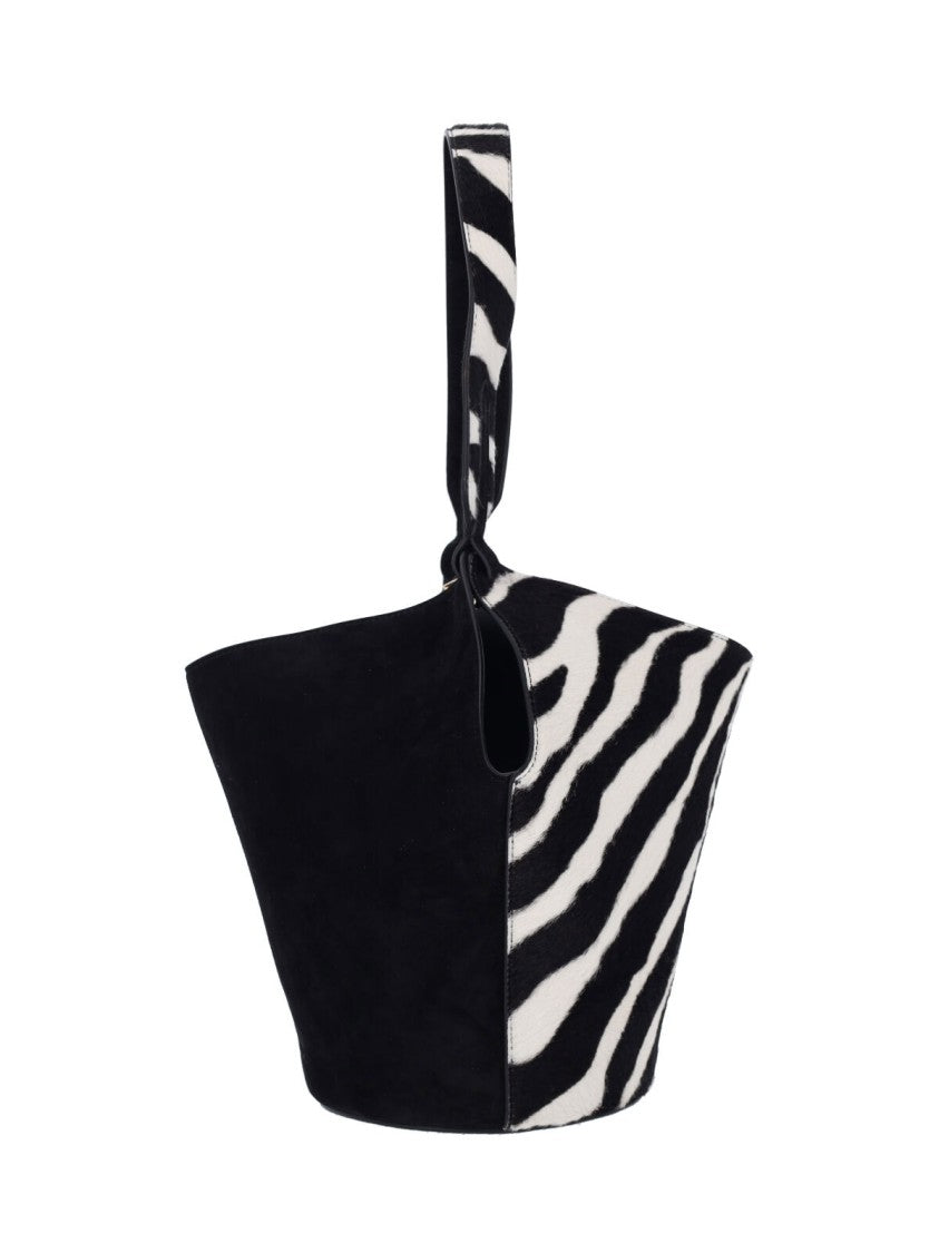 Khaite "Lotus" Bag In Black Calfskin Front