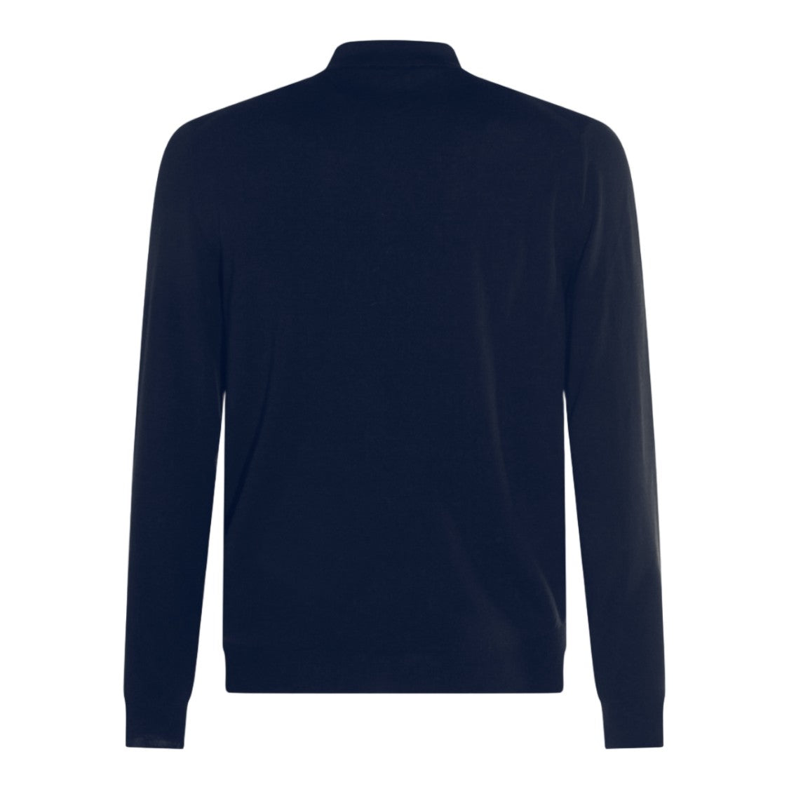 Zanone Button Placket Minimalist Long-Sleeve Sweater