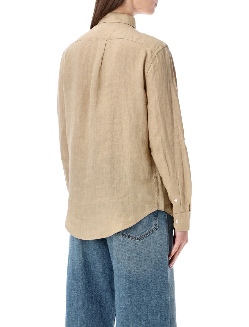 Polo Ralph Lauren Classic Linen Shirt With Point Collar