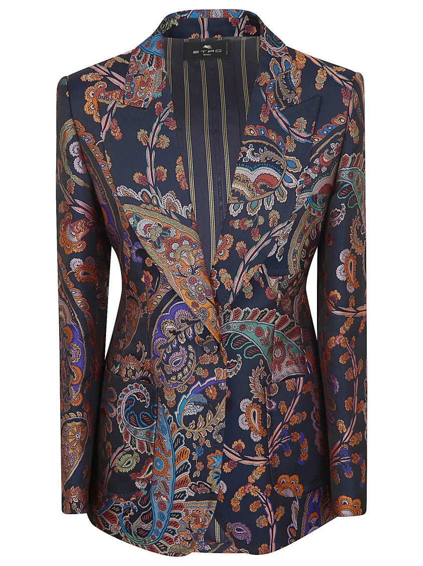 Etro Multicolour Polyester Stylish Jacket