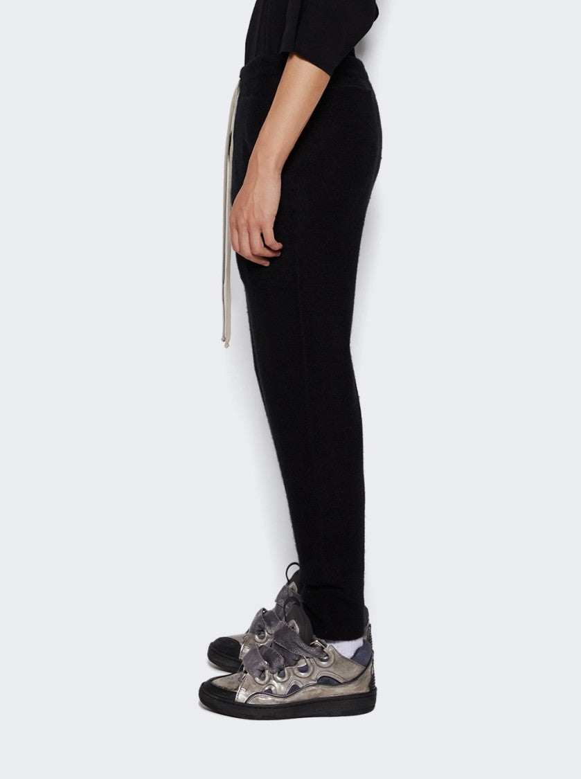 Rick Owens Relaxed Black Track Pants With Elasticated Waistband