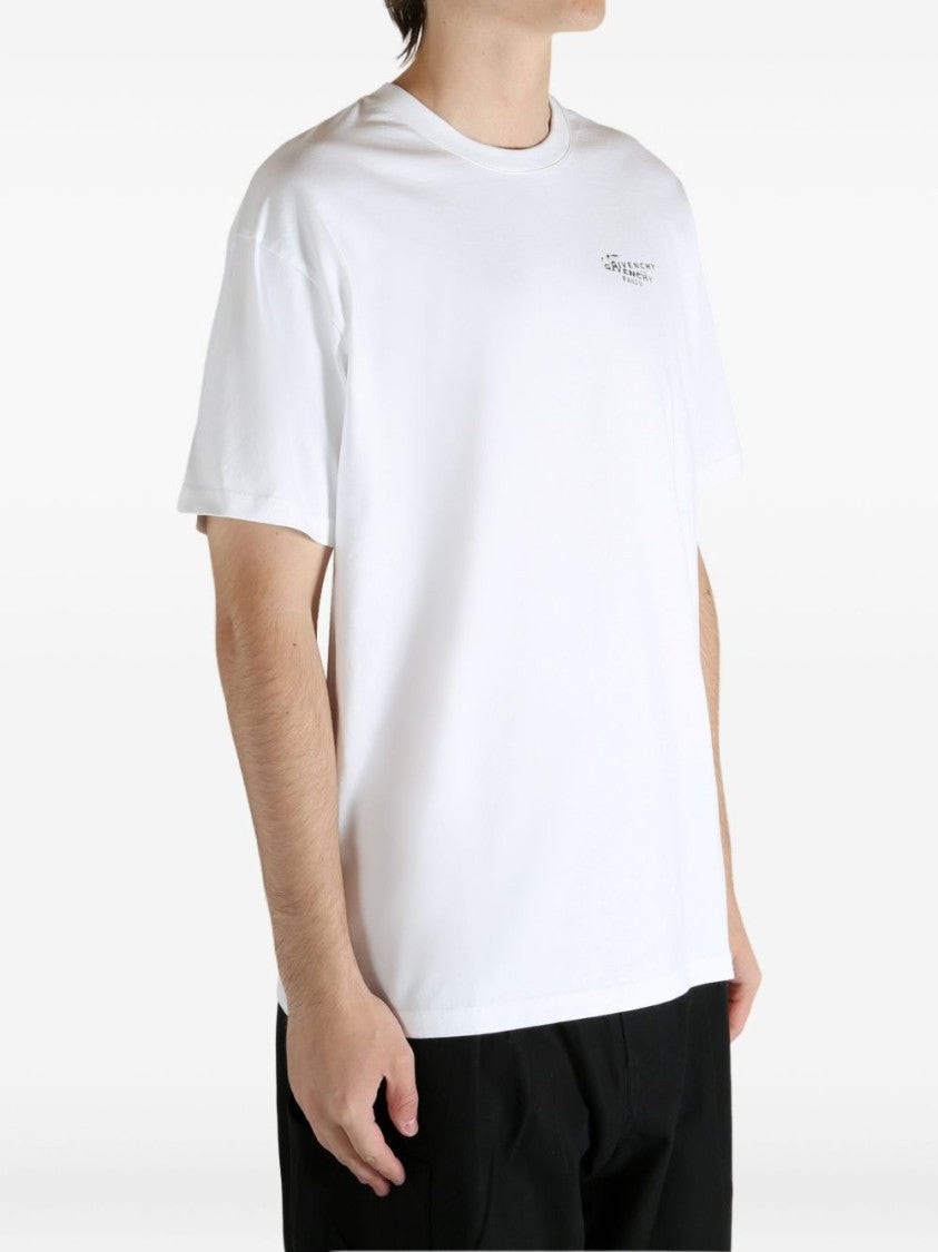 Givenchy White Silk And Nylon Distressed T-Shirt