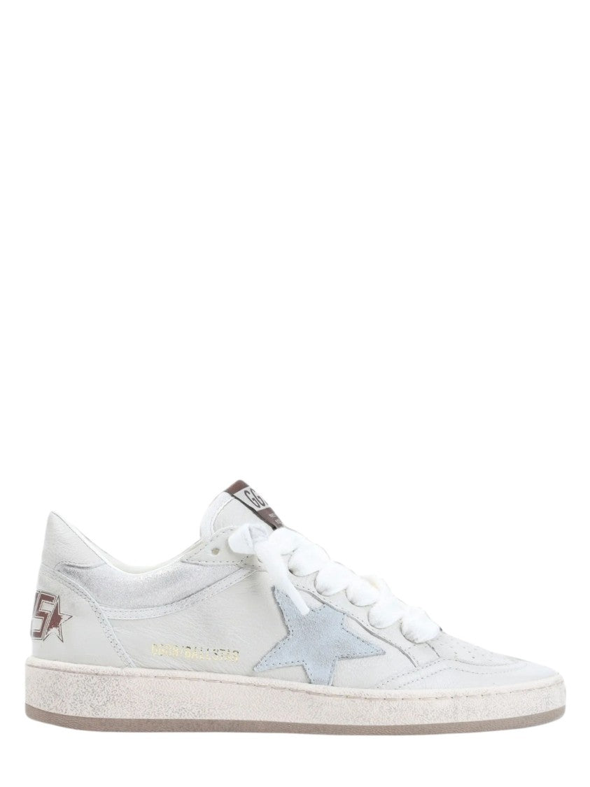 Golden Goose Grey Leather Ballstar Sneakers