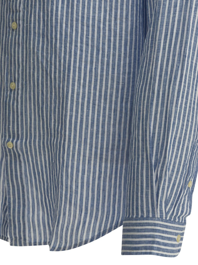 Polo Ralph Lauren Vertical Striped Long-Sleeve Linen Shirt
