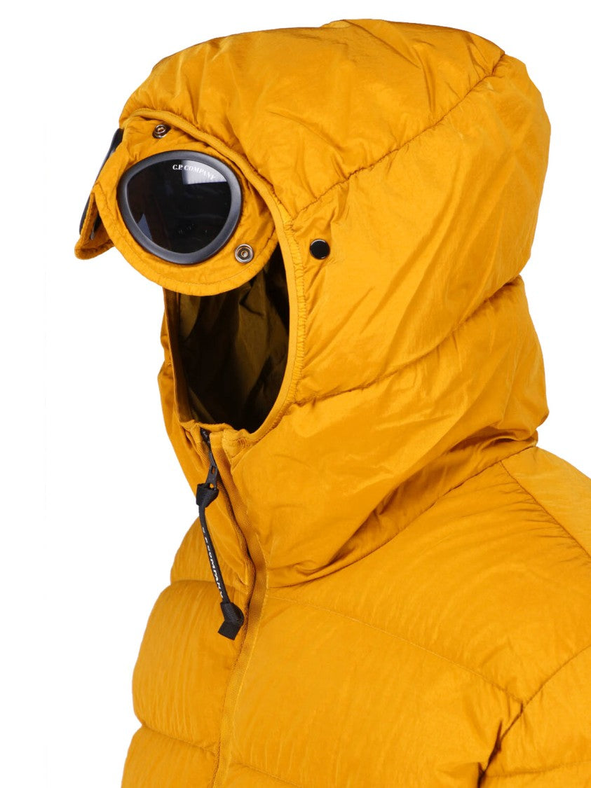 C.P. Company Quilted Hooded Down Jacket With Integrated Goggle Lenses