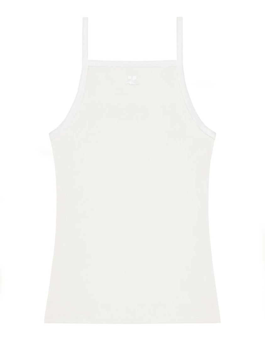 Courrèges Thin Straps Square Neckline Tank Top