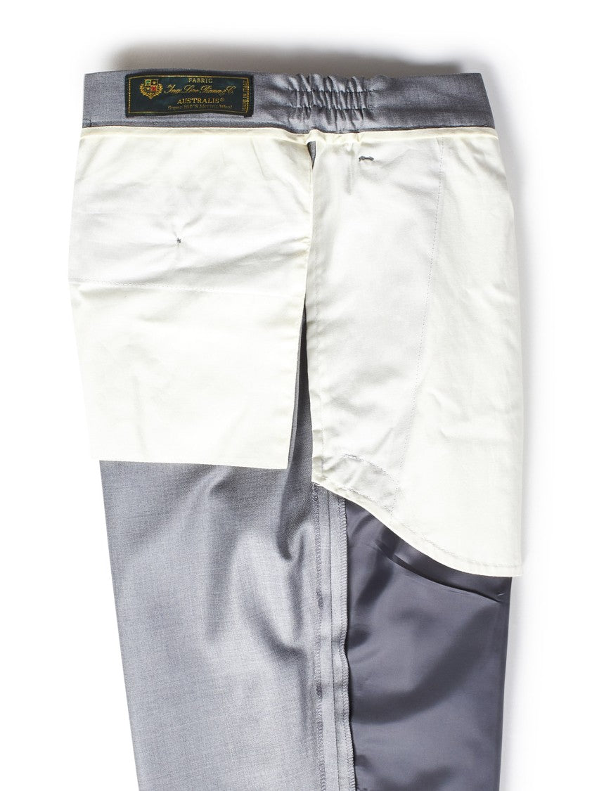 Franzese Collection Tailored Grey Trousers With Subtle Pleat