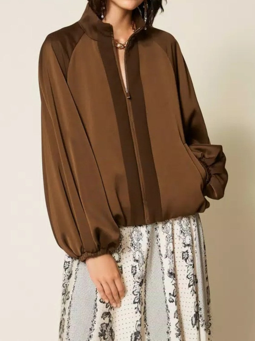 Twin-Set Cropped Balloon Sleeve Jacket