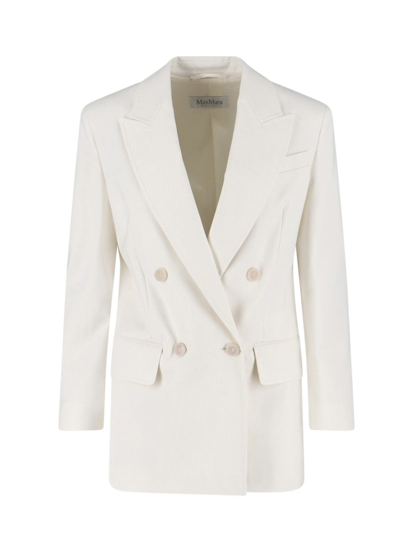 Max Mara "Olimpia" Double-Breasted Blazer White