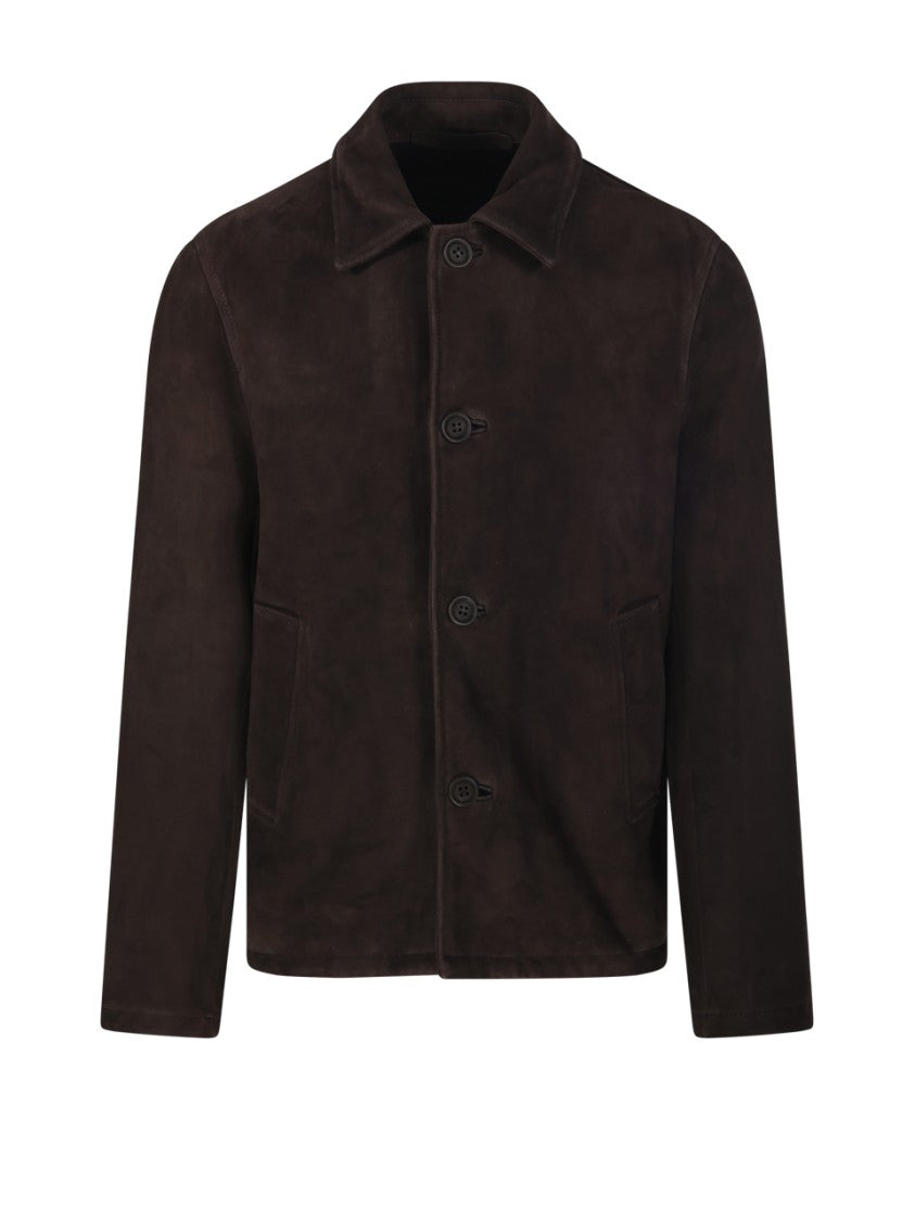 Salvatore Santoro Classic Sheepskin Jacket With Button Closure