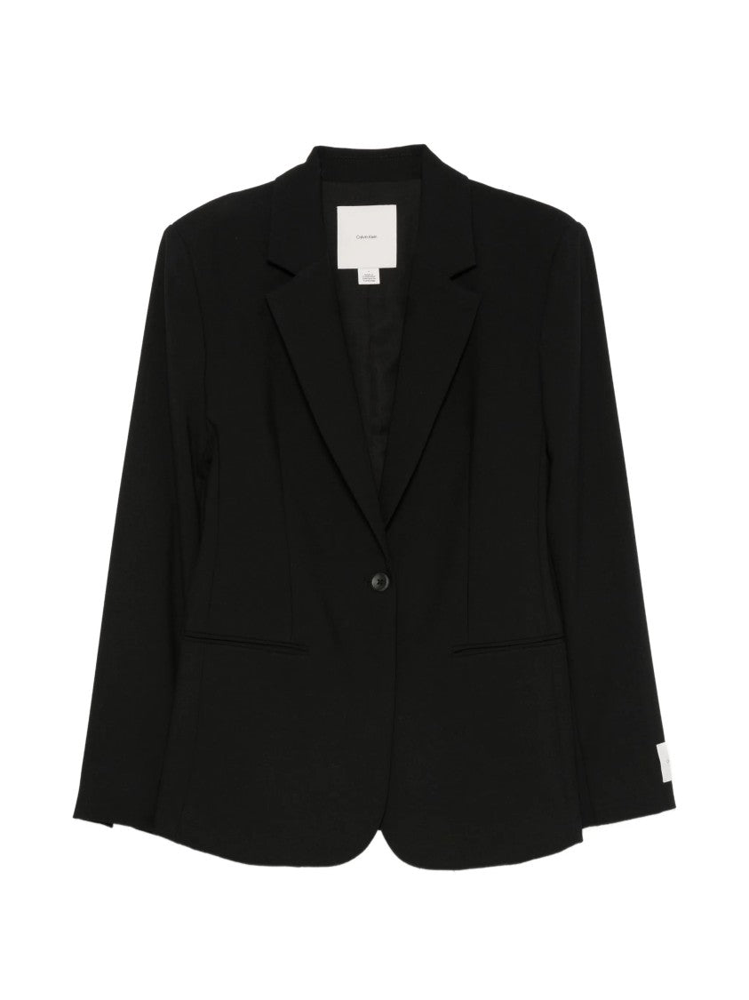 Calvin Klein Black Cinched Waist Tailored Blazer