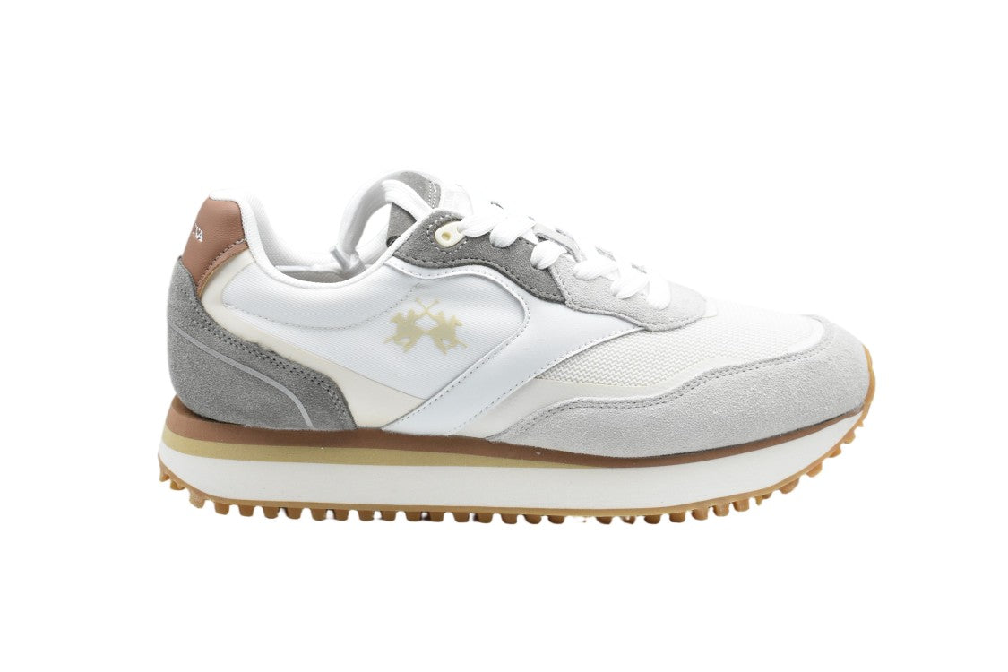 La Martina White Off-White Laced Comfortable Low Shoes