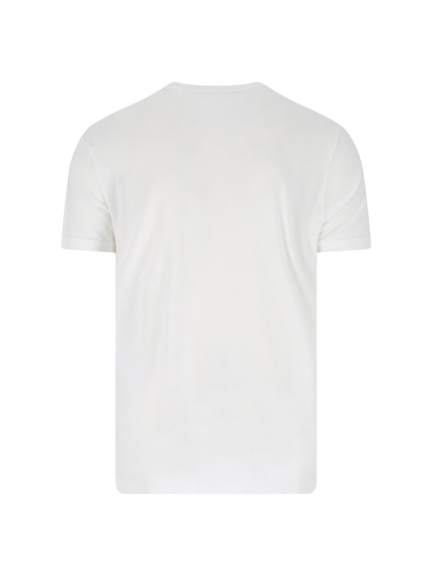 Golden Goose White Flag Lyocell Round Neck T-Shirt