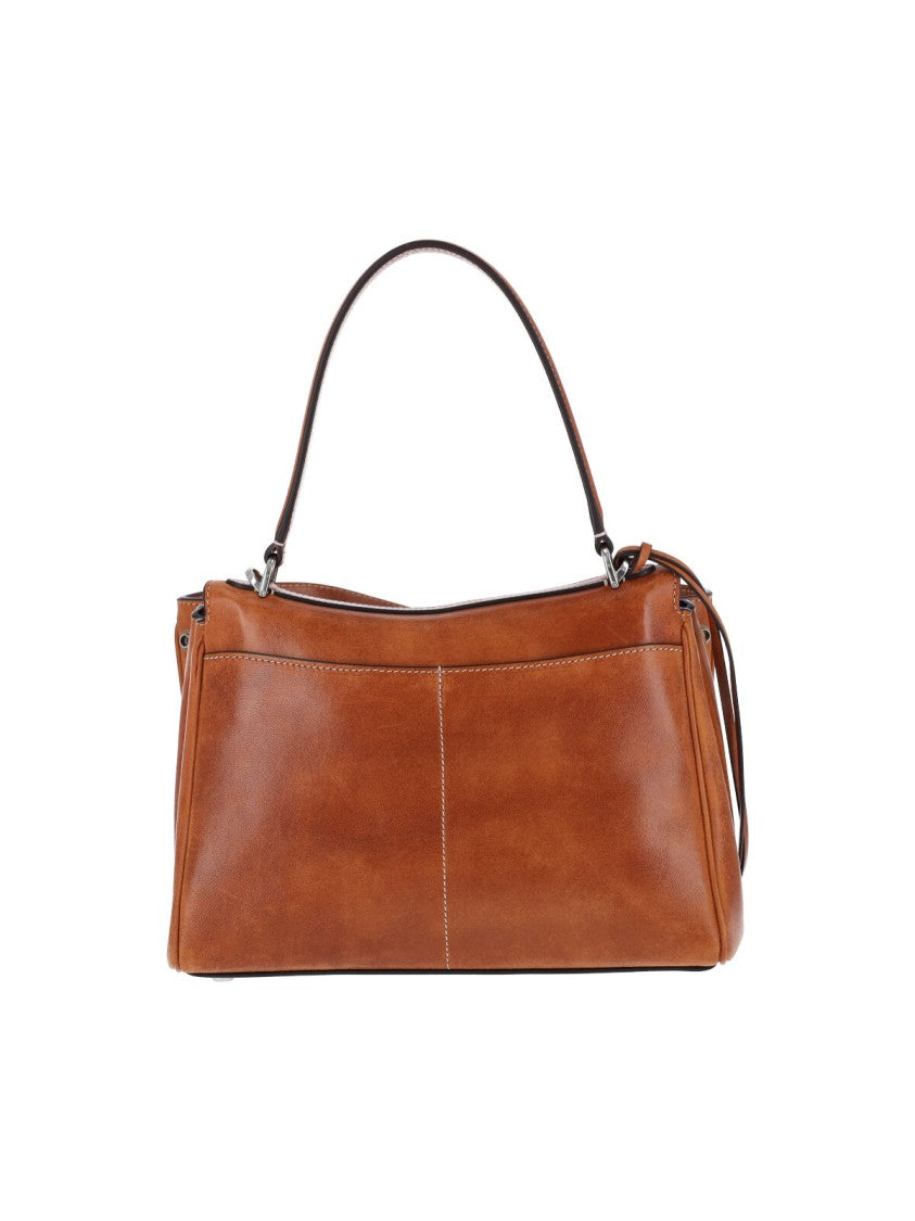Balenciaga Brown Rodeo Antiqued Lambskin Handbag