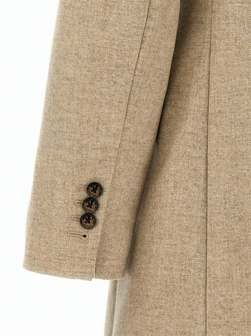 Thom Browne Tailored Coat With Structured Collar And Concealed Closure