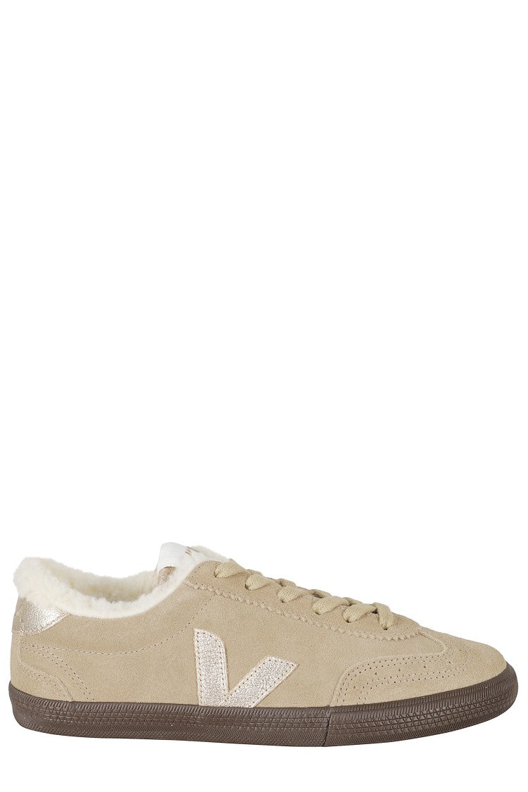 Veja Sand Volley W Metallic Accent Suede Low-Top Sneakers