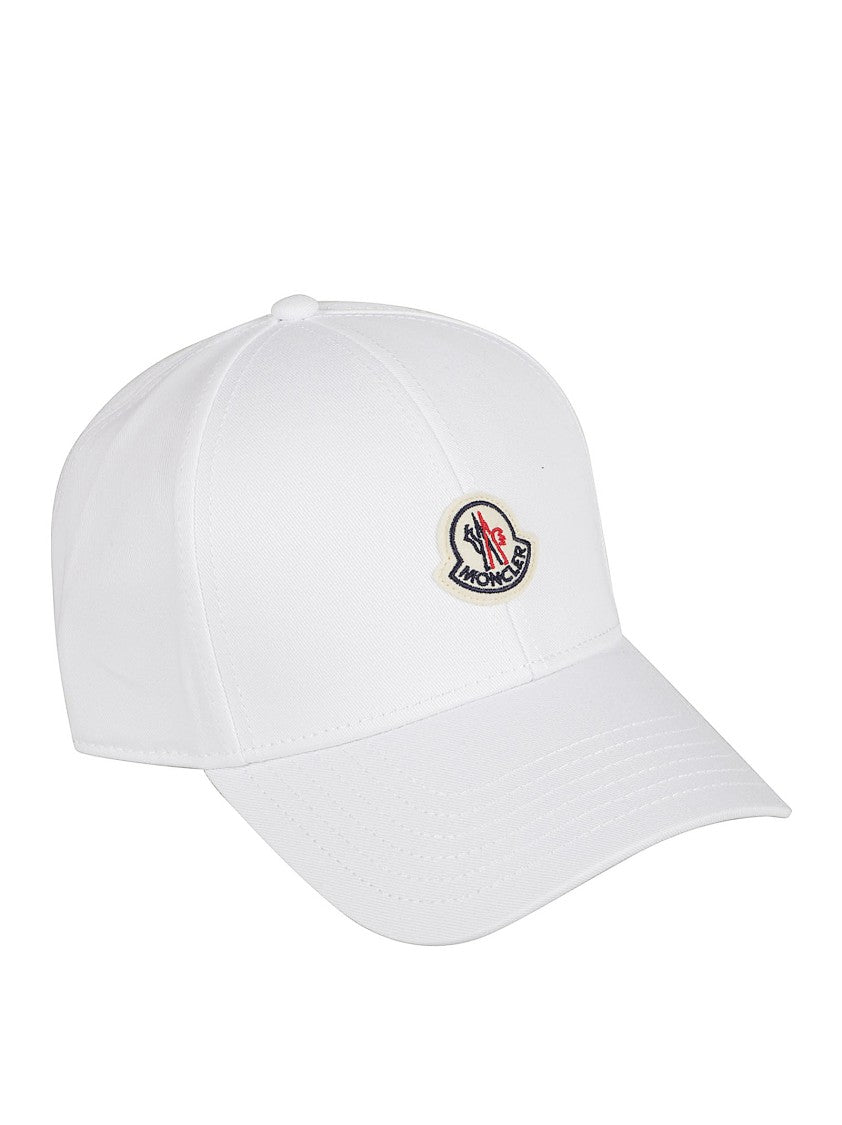 Moncler White Logo Cap With Adjustable Visor