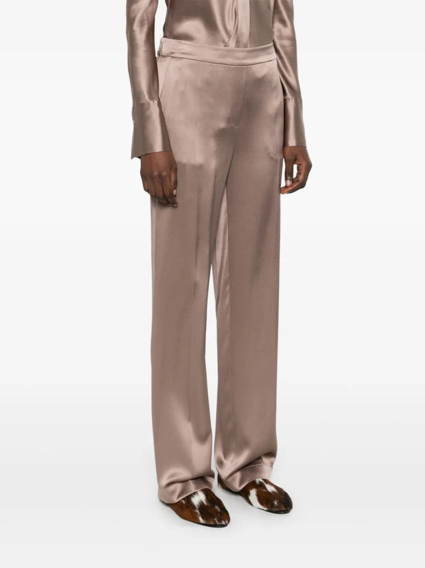Joseph Tailored Taupe Trousers With Elasticated Waistband