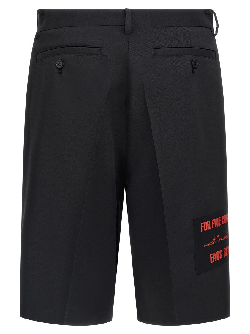 Undercover Tailored Black Wool Bermuda Shorts