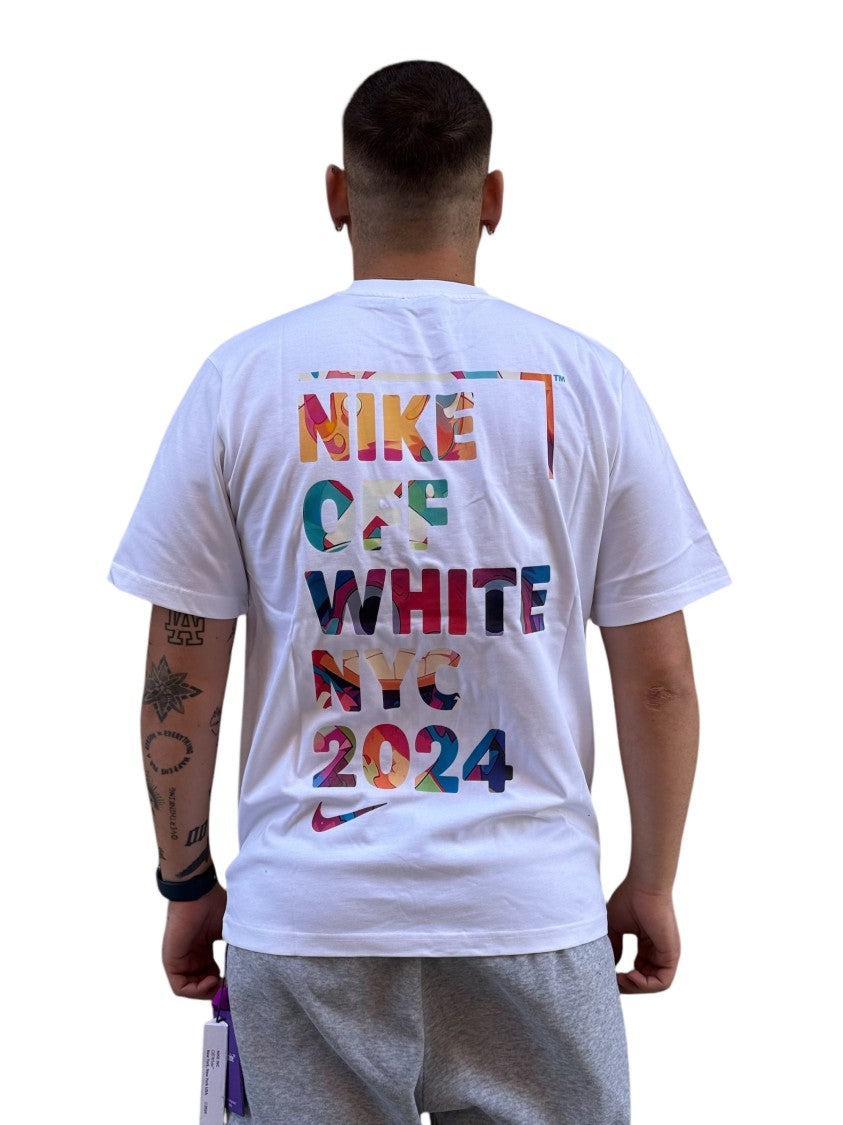 Nike X Off-White Off-White T-Shirt With Abstract Graphic Detail