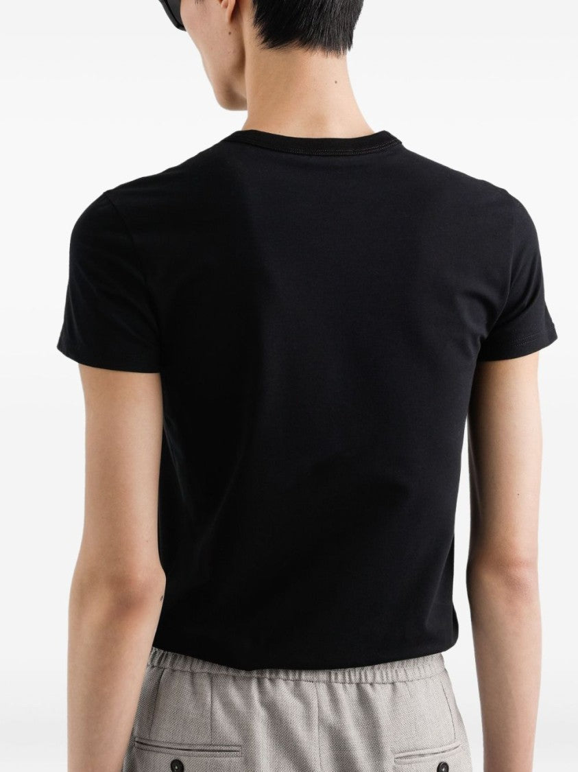 Dolce & Gabbana Minimalist Black Crew Neck T-Shirt