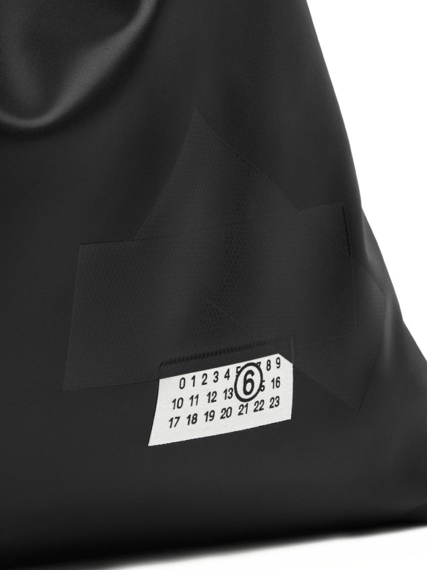 Mm6 By Maison Margiela Triangular Black Handbag With Matte Finish